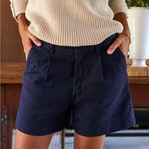 FRANK & EILEEN Waterford Waking Shorts 4.5” Italian Performance Linen Navy